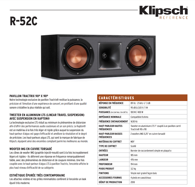 Reponse_frequences_klipsch_R-52C